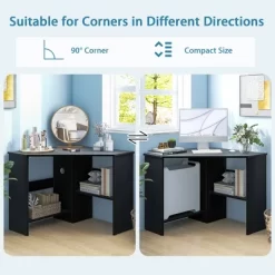 Costway Corner Computer Desk Triangle Writing Workstation W/ Storage Shelf WhiteBlack 19 Costway Corner Computer Desk Triangle Writing Workstation W/ Storage Shelf WhiteBlack -Furniture Specialty Store GUEST 49e11121 0fee 4e78 a1e0 795e4972da2f
