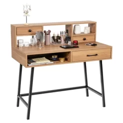 Costway Makeup Vanity Table Computer Writing Desk Storage With Drawer Shelf Industrial 19 Costway Makeup Vanity Table Computer Writing Desk Storage With Drawer Shelf Industrial -Furniture Specialty Store GUEST 4a3df43c 313a 4cd1 babe 5ee9afb58246