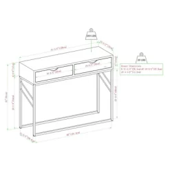 Faux Shagreen Modern 2 Drawer Entry Table - Saracina Home -Furniture Specialty Store GUEST 4aa04f70 49b4 4cd7 b888 323ed46f204a