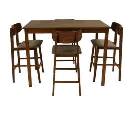 Zenvida Mid Century Counter Height Dining Table Set, Rectangle Solid Wood Table And 4 Chairs -Furniture Specialty Store GUEST 4b6c2602 b3c5 4c14 8646 6bf843bf7d5b