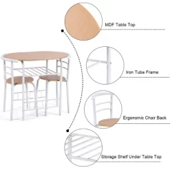 Costway 3 Piece Dining Set Table 2 Chairs Home Kitchen Breakfast Furniture -Furniture Specialty Store GUEST 4bfcb63f ce5f 4c08 b4f9 f36f962cf419