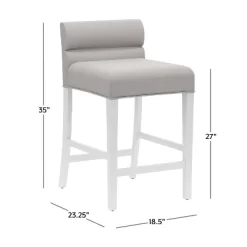 27" Desco Wood Upholstered Counter Height Barstool White - Hillsdale Furniture 16 27" Desco Wood Upholstered Counter Height Barstool White - Hillsdale Furniture -Furniture Specialty Store GUEST 4c62012d 3d3a 4bd4 a3de 044277e6af30