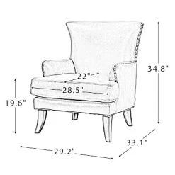 Jorge Vegan Leather Armchair With Nailhead Trim | Karat Home 24 Jorge Vegan Leather Armchair With Nailhead Trim | Karat Home -Furniture Specialty Store GUEST 4c9e7a2f b5a2 451a 8b76 196866051c27