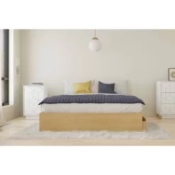 2pc Albatros Bedroom Set Natural Maple/White - Nexera -Furniture Specialty Store GUEST 4ce16c1b b9c2 4ec6 8a25 49c654b33322