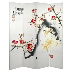 Japanese Cherry Blossom Room Divider - Oriental Furniture