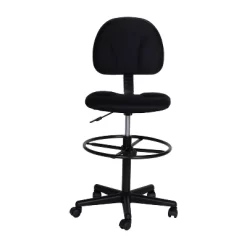 Flash Furniture Black Fabric Drafting Chair (Cylinders: 22.5''-27''H Or 26''-30.5''H) -Furniture Specialty Store GUEST 4d3ce4f8 2db4 4e21 8153 a16e4fc785a1