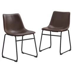 Set Of 2 Laslo Modern Upholstered Faux Leather Dining Chairs - Saracina Home -Furniture Specialty Store GUEST 4df149f4 10cd 43f6 ae87 21d2762646ef