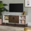 Angelo Modern 2 Door Bookmatch TV Stand For TVs Up To 65" Ash Brown/White - Saracina Home -Furniture Specialty Store GUEST 4e0cf029 ac74 4c0e 863a 12acec3d460d