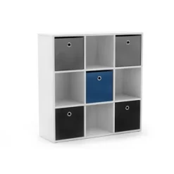 7.5" Utility Bookcase With 5 Fabric Bins - Buylateral -Furniture Specialty Store GUEST 4f092cd7 87e3 43ea 9ed3 8d6f6e80cb71