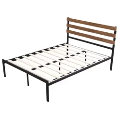 Costway Twin Size Metal Platform Bed Frame Mattress Foundation Wooden Headboard -Furniture Specialty Store GUEST 4ff8c989 e2b9 4303 a6cc 506c257aad6a