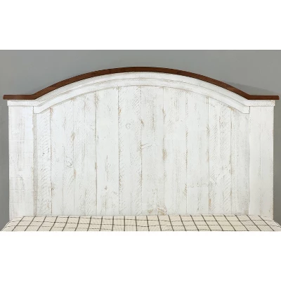 3pc Willow Rustic Bedroom Set With 2 Nightstands Distressed White/Walnut - HOMES: Inside + Out 7 3pc Willow Rustic Bedroom Set With 2 Nightstands Distressed White/Walnut - HOMES: Inside + Out - Image 5