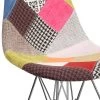 Emma And Oliver Milan Patchwork Fabric Chair With Chrome Base -Furniture Specialty Store GUEST 511b2792 940b 4318 a59b 2c91d4dc7a95