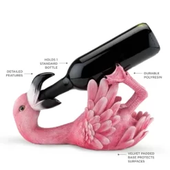 True Flamingo Polyresin Wine Bottle Holder Set Of 1, Pink, Holds 1 Standard Wine Bottle, Pink -Furniture Specialty Store GUEST 5124c24d b482 4733 becf 3b6cfa88dc43