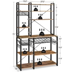 Yaheetech 71"H Large Baker's Rack With Hutch And Wine Rack 11 Yaheetech 71"H Large Baker's Rack With Hutch And Wine Rack -Furniture Specialty Store GUEST 51edf677 c889 476b 88dd 00e6d6f052f8