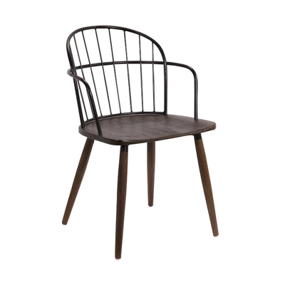 Bradley Steel Framed Side Chair - Armen Living 8 Bradley Steel Framed Side Chair - Armen Living - Image 6