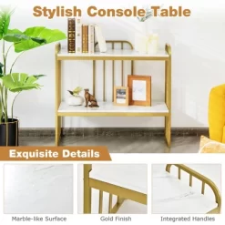 Costway 2-Tier Console Table Modern Buffet Serving Table Storage Shelf For Entryway 13 Costway 2-Tier Console Table Modern Buffet Serving Table Storage Shelf For Entryway -Furniture Specialty Store GUEST 52e73087 05f7 42b0 925d 306ef0d2293d