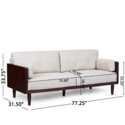 Sofia Mid-Century Modern Upholstered 3 Seater Sofa - Christopher Knight Home -Furniture Specialty Store GUEST 533a6fa8 4b9d 4480 9b50 bd6387816ee9