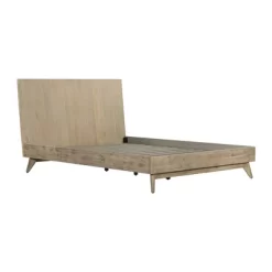 King Baly Acacia Platform Bed Sandblast Gray - Armen Living