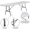 Flash Furniture 8' Bi-Fold Granite White Plastic Event/Training Folding Table Set With 10 Folding Chairs -Furniture Specialty Store GUEST 53cdbdd8 28a1 4960 9bae a02cf0dffa3c