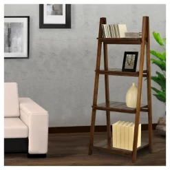 60" Folding Slatted Bookcase-4 Shelf -Furniture Specialty Store GUEST 54b0af6d 6401 4109 9caf edeaf7b7264c