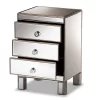 Ewan Mirrored 3 Drawer Nightstand Silver - Baxton Studio -Furniture Specialty Store GUEST 5540e8ea b787 426f 91ec eb2d5cc96bbb