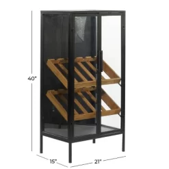 Contemporary Wood Standing Wine Rack Black - Olivia & May -Furniture Specialty Store GUEST 558fa2fb 8583 4cf1 9070 0c7ea8c62fe0