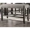 Norelo Upholstered Counter Height Bench Gray - HOMES: Inside + Out