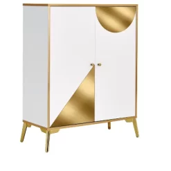 Modern Elegant Storage Cabinet, Gold+White - ModernLuxe -Furniture Specialty Store GUEST 55ee9618 b3ca 4526 96e0 05d6ba220955