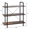 Costway 3-Tier Bookshelf Industrial Bookcase Display Shelf Storage Rack Rustic Brown -Furniture Specialty Store GUEST 56977b8b 9eb7 4ffc 9809 935a7d0fa537