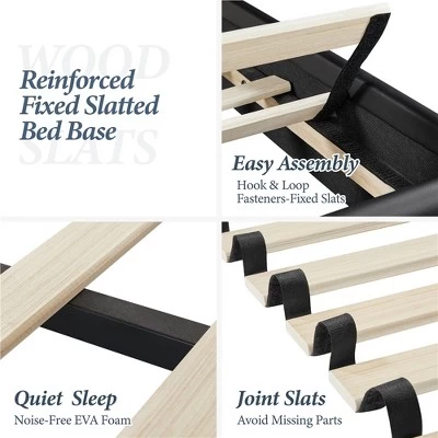 Yaheetech Upholstered Bed Frame With Button-Tufted Headboard 7 Yaheetech Upholstered Bed Frame With Button-Tufted Headboard - Image 5