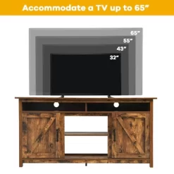 Costway 60''Industrial TV Stand Entertainment Console Center W/ Shelve & Cabinet -Furniture Specialty Store GUEST 56cb4e9b 2ed3 4e0a 99ee 42ba40ca42ed