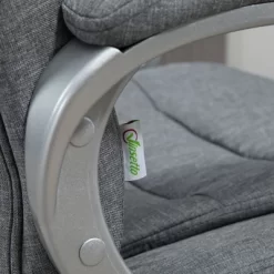 Vinsetto High Back Home Office Chair Executive Computer Chair With Adjustable Height, Upholstered Thick Padding Headrest And Armrest - Grey -Furniture Specialty Store GUEST 56ff5729 c760 40a3 979c 9facf16b24ae