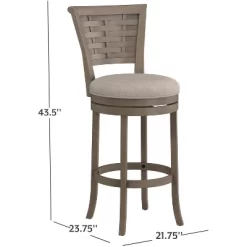 Thredson Swivel Height Barstool Light Antiqued Gray Wash - Hillsdale Furniture -Furniture Specialty Store GUEST 572c477d 893e 44bc 8dcb 3b8d6dbf78d0