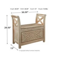 Fossil Ridge Accent Bench Whitewash - Signature Design By Ashley -Furniture Specialty Store GUEST 579615fb 6884 4cdd be6c 8fa1730f91cc