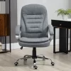 Vinsetto High Back Home Office Chair Executive Computer Chair With Adjustable Height, Upholstered Thick Padding Headrest And Armrest - Grey -Furniture Specialty Store GUEST 57ae5ac7 86ce 4ab6 8093 c9adece6d397