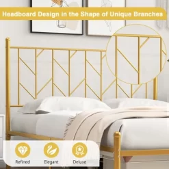 Costway Full/Queen/Twin Size Metal Platform Bed Frame Vintage Headboard Mattress Foundation Gold 14 Costway Full/Queen/Twin Size Metal Platform Bed Frame Vintage Headboard Mattress Foundation Gold -Furniture Specialty Store GUEST 58077c41 f6be 4d61 b3dd 3e6bc5e6b6e9