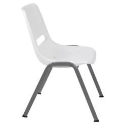Emma And Oliver White Ergonomic Shell Student Stack Chair - Classroom Chair / Office Guest Chair -Furniture Specialty Store GUEST 585efc3d f773 4940 8dc5 b2cbab7155ca