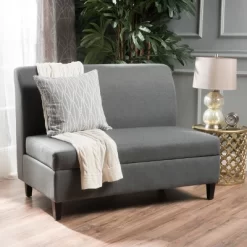 Tovah Storage Loveseat Charcoal - Christopher Knight Home