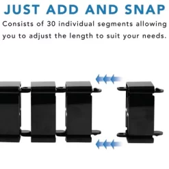 Mount-It! Cable Management Spine & Desk Cord Organizer | Keeps Power & AV Cords Safe And Organized | 50 In. Long Modular Wire Management Tray | Black 14 Mount-It! Cable Management Spine & Desk Cord Organizer | Keeps Power & AV Cords Safe And Organized | 50 In. Long Modular Wire Management Tray | Black -Furniture Specialty Store GUEST 58f006ee 547b 48a5 ab1a 193599007c67