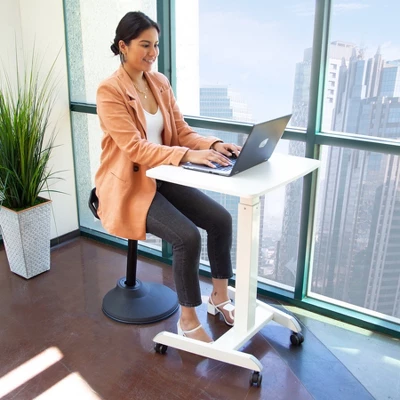 Mount-It! Ergonomic Sit Stand Stool, Leaning Chair For Standing Desk, Height Adjustable Up To 34. 6" 3 Mount-It! Ergonomic Sit Stand Stool, Leaning Chair For Standing Desk, Height Adjustable Up To 34. 6"