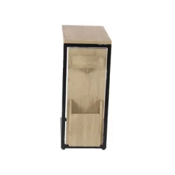 Farmhouse C Shaped Side Table Light Brown/Black - Olivia & May -Furniture Specialty Store GUEST 5b9a0678 6567 4aea bf19 a3021492c0d3