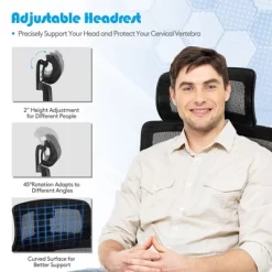 Costway Ergonomic Office Chair High-Back Mesh Chair W/Adjustable Lumbar Support 17 Costway Ergonomic Office Chair High-Back Mesh Chair W/Adjustable Lumbar Support -Furniture Specialty Store GUEST 5cff5ede 2fbd 417a 9f4d 46837718445d