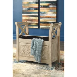 Fossil Ridge Accent Bench Whitewash - Signature Design By Ashley -Furniture Specialty Store GUEST 5d21e80a bd29 4b7e 833b 1d06d5ad75d9