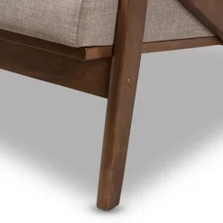 Bianca Mid-Modern Walnut Wood Fabric Tufted 2 Seater Loveseat Light Gray - Baxton Studio -Furniture Specialty Store GUEST 5d48540b 2659 4e3e ac2a f51451f28ead