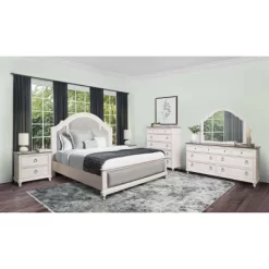 6pc Cristina Bedroom Set White - Abbyson Living -Furniture Specialty Store GUEST 5e955401 ca14 41ed b9d8 43077fc89af6
