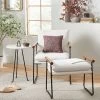 Cushioned Metal & Wood Accent Arm Chair - Cream/Black - Hearth & Hand™ With Magnolia -Furniture Specialty Store GUEST 5f0e5097 918e 4add b8ce 8003a991a2a4