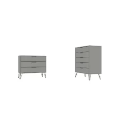 Rockefeller 5 Drawer And 3 Drawer Dresser Set - Manhattan Comfort -Furniture Specialty Store GUEST 5f13ff2f 83f0 4e91 a707 5f1c80c197a7