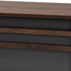 Naoki Wood TV Stand For TVs Up To 75" Gray/Walnut - Baxton Studio -Furniture Specialty Store GUEST 5f50146c 81e3 4ea7 bdca 84eca525f175