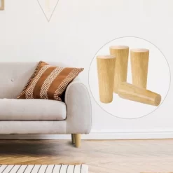 Unique Bargains Wood Furniture Legs Round Solid With Mounting Plate Replacement Feets Set Of 4 -Furniture Specialty Store GUEST 5fb36242 6870 48a2 9e05 0eff3fbf7915
