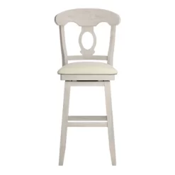 29" South Hill Napoleon Back Wood Swivel Height Barstool - Inspire Q